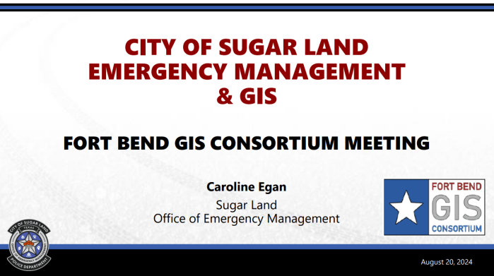 City of Sugar Land Emergency Management &&nbsp;GIS